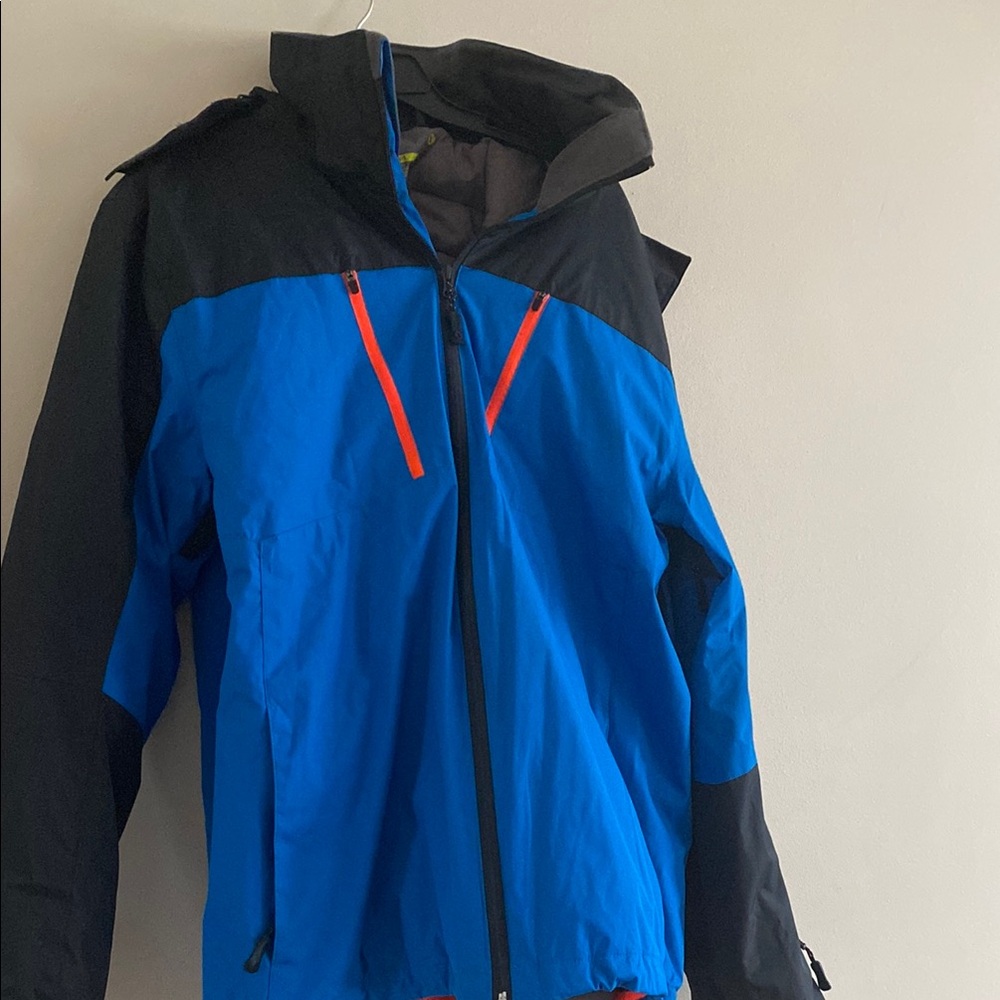 Blue and Black Men's Jacket